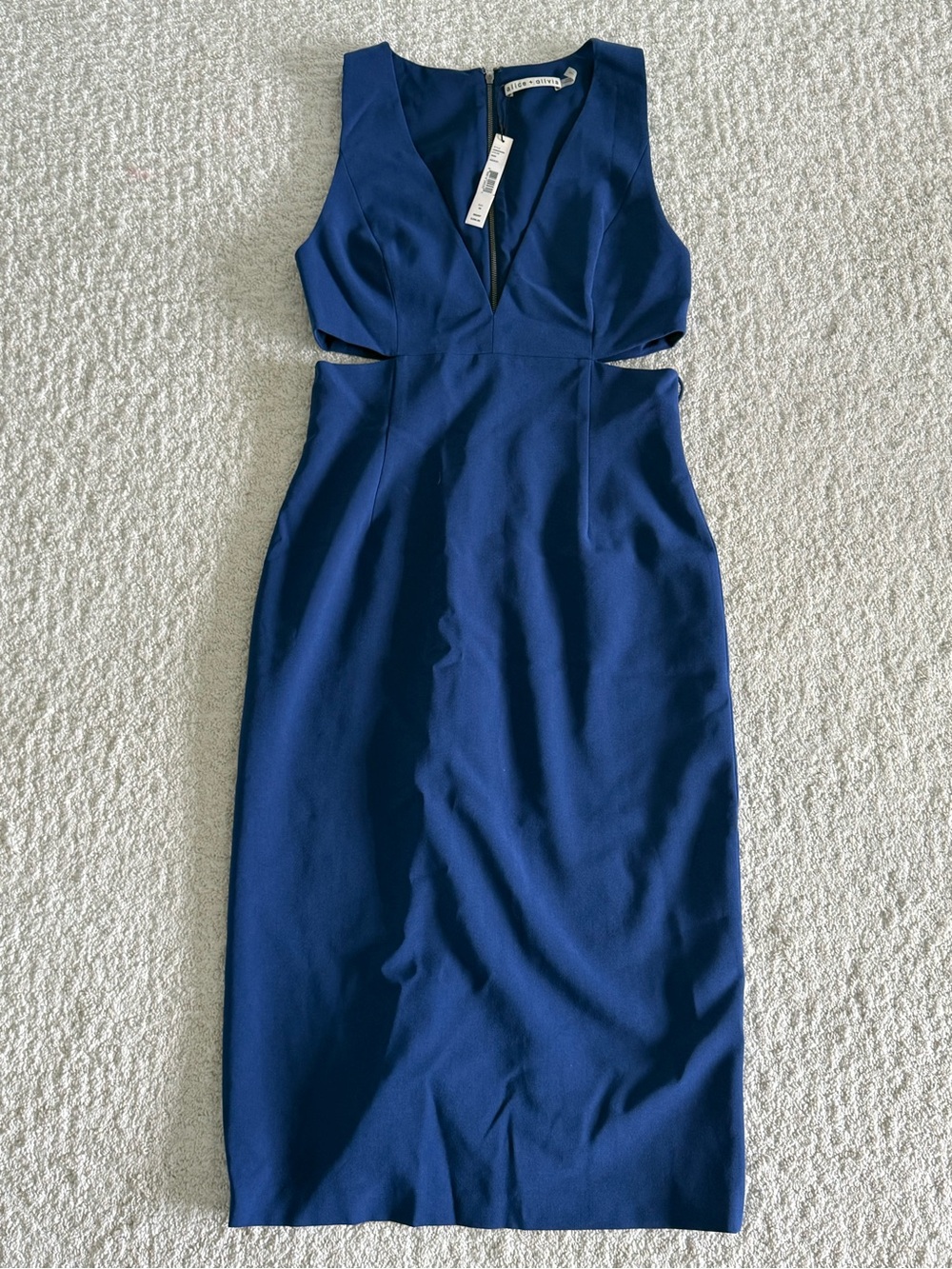 Alice + Olivia Indigo Midi Cutout Dress-NWT